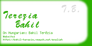 terezia bahil business card