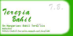 terezia bahil business card